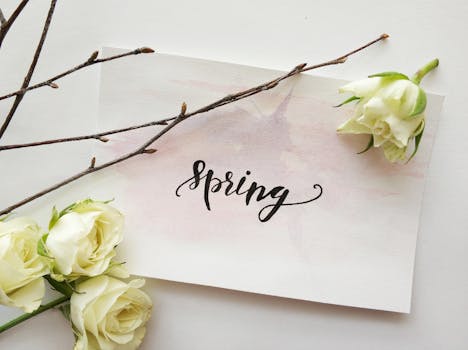 A spring-themed card reminding patients that spring cleaning includes their dental hygiene at Horizon Dental Kamloops